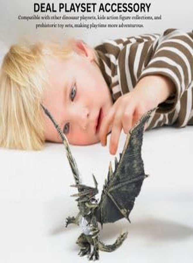 Mallexo 3D Realistic Flying Dragon Toy for Kids 3+ | 1PCS Dino Prehistoric Dragons Toys Action Dinosaur Figure Playset for Boys and Girls Birthday Gift for Children Education & Decor Item (Purple) - Image 2